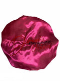 Pink/ Black Satin Bonnet - DH LLC